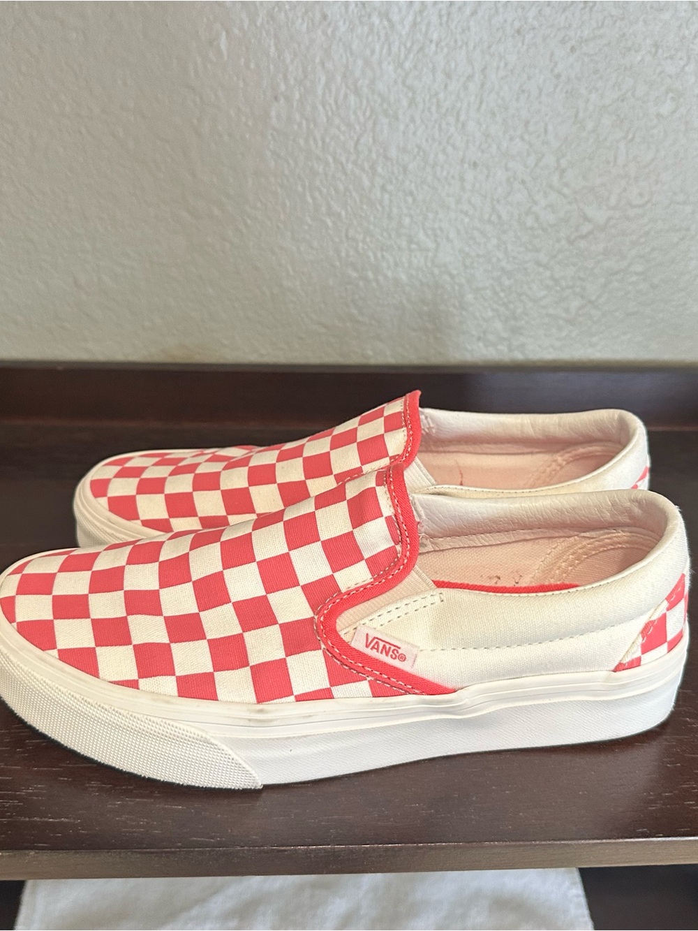 Vans Classic Slip-On Pink-White Checkerboard Women’s 6.5